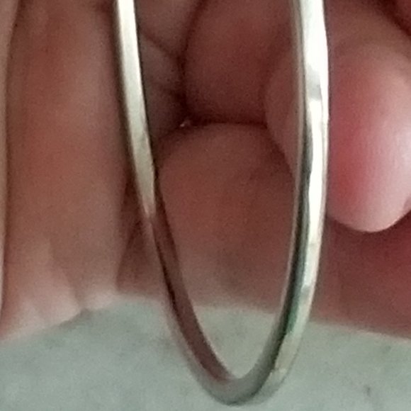 RARE MARKED DESIGNER MAYORS BIRK'S ITALY 925 STERLING XLARGE HOOP ROUND EARRINGS - Picture 5 of 9